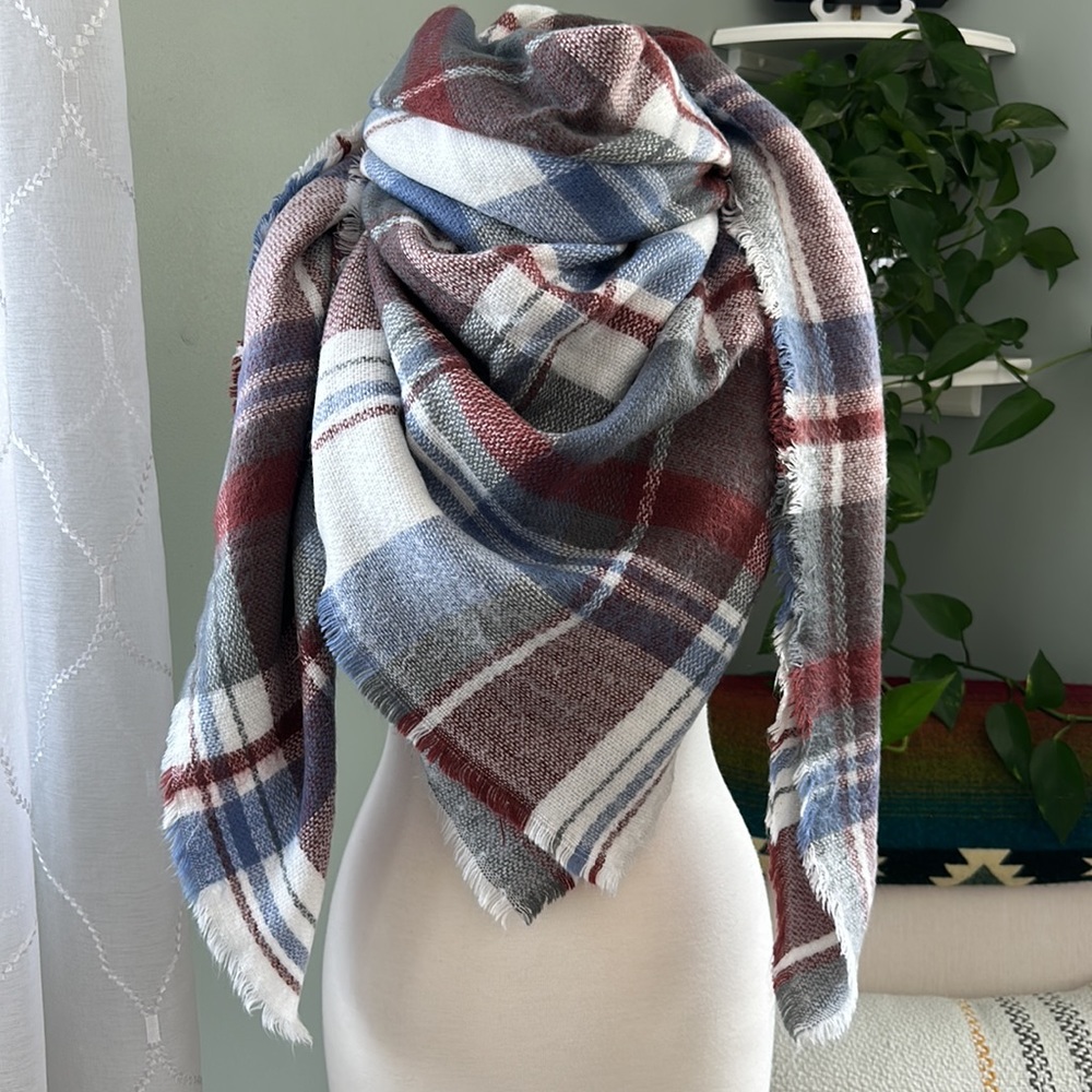 Zara • Red, White & Blue Blanket Scarf